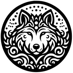 Wolf head silhouette