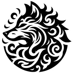 Wolf head silhouette
