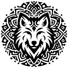 Wolf head silhouette