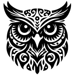 Owl tattoo silhouette