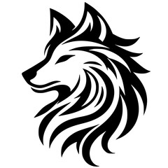 Wolf head silhouette