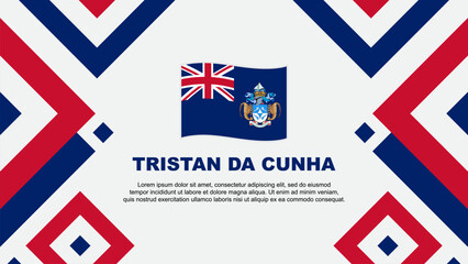 Tristan Da Cunha Flag Abstract Background Design Template. Tristan Da Cunha Independence Day Banner Wallpaper Vector Illustration. Tristan Da Cunha Template