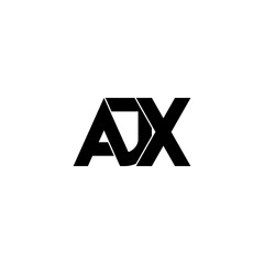 ajx typography letter monogram logo design