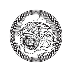 hand draw tiger beer