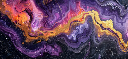 Obraz premium texture of luxury unique universe themed marble with bright colors