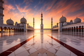 the grand architecture and majestic domes at sunset - obrazy, fototapety, plakaty