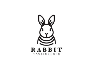 Rabbit Logo Design Icon Symbol Vector Template