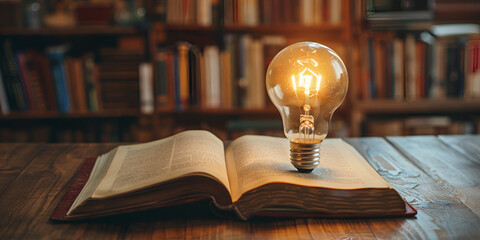 book with light bulb