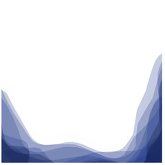 Beach landscape with waves. Blue waves footer