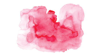 Pink watercolor stains isolated on white background.