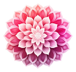 Fototapeta premium PNG Round gradient mandala flower dahlia plant.
