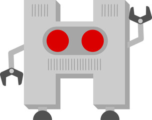 Robot Letter Vector Element H