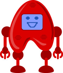 Robot Letter Alphabet Vector Element A