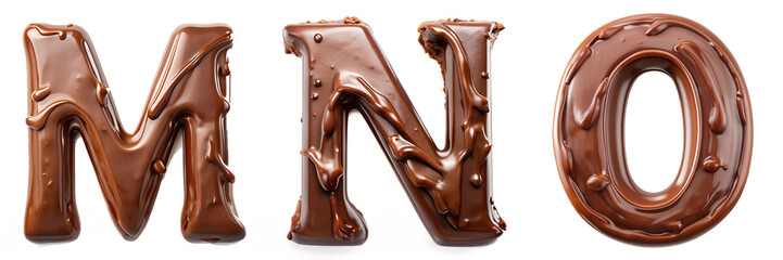 Letters M, N, O. Chocolate Alphabet: Deliciously Sweet Lettering