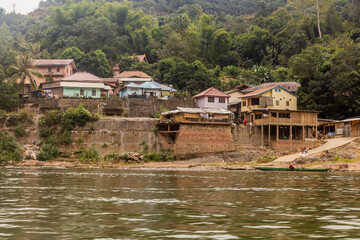 Fototapeta na wymiar View of Hat Sa village in Phongsali province, Laos