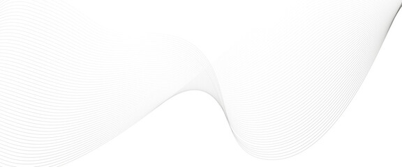 Vector black and white wavy stripes of the pattern of black lines on white transparent background.