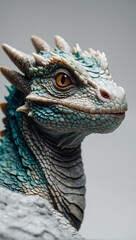 Fototapeta premium Image of baby dragon white background 32