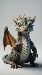 Obraz premium Image of baby dragon white background 14