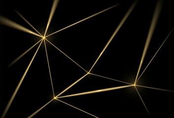 Gold Black Background Luxury Texture Geometric Lines Golden Grid