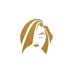 girl lady logo design illustration