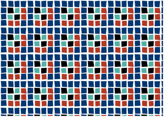 Fototapeta premium Abstract pattern Colorful Squares Seamless Tile Background