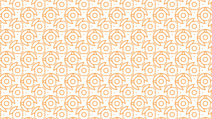 Fototapeta premium Vector pattern of circles in orange abstract wallpaper