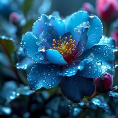 Blue flower Images of beautiful flower landscapes, wallpaper 