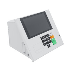 3D Render of New Brazilian Electronic Voting Machine with Transparent Background - Nova Urna...
