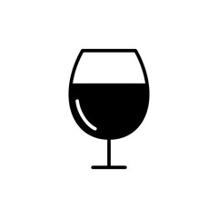 Party glass silhouette icon