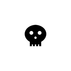 Skull head icon isolated on white background 