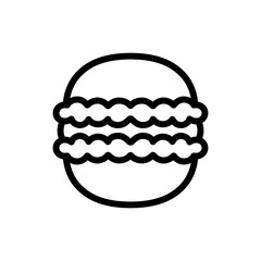 Macaroon icon isolated on white background 
