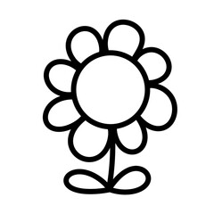 Sunflower icon with simple and modern design 