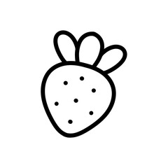 Strawberry fruit icon with a simple and modern design 