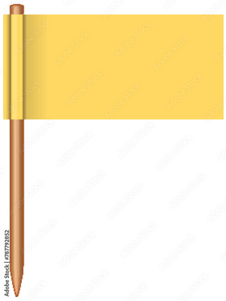 Poster vector illustration of a blank yellow flag