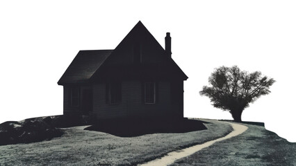 PNG House architecture landscape building. AI generated Image by rawpixel.