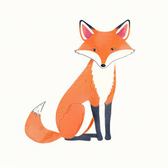 Obraz premium red fox cartoon