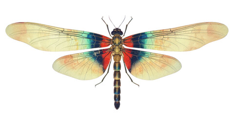 PNG Insect dragonfly animal magnification. AI generated Image by rawpixel. - obrazy, fototapety, plakaty