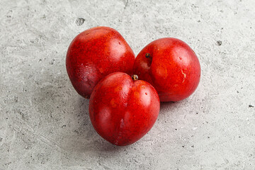Ripe sweet juicy red plum