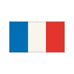 Flag of the country of France, pixel art