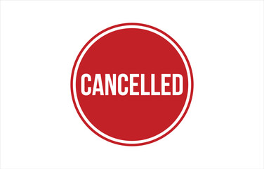 Red Cancelled Rubber Stamp Seal Vector