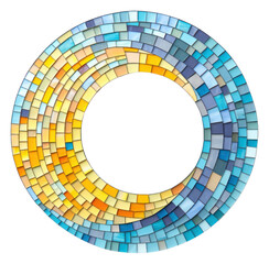 Obraz premium PNG Moon ans sun mosaic art white background.