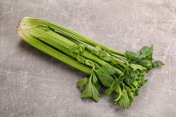 Vegan cuisine - celery stems with leaf