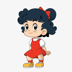 cartoon kiki,white back ground