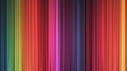 Obraz premium A vertical background presents long, thin stripes in various colors, representing a spectrum of coloration, with a dense, textured striped pattern and subtle gradients for depth and dimension.