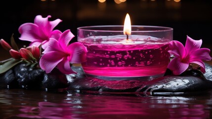 aromatic candle made from jasmine flower essences