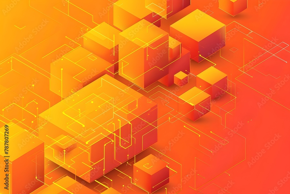 Aufkleber vibrant geometric layers symbolize cutting edge cryptocurrency network and blockchain technology