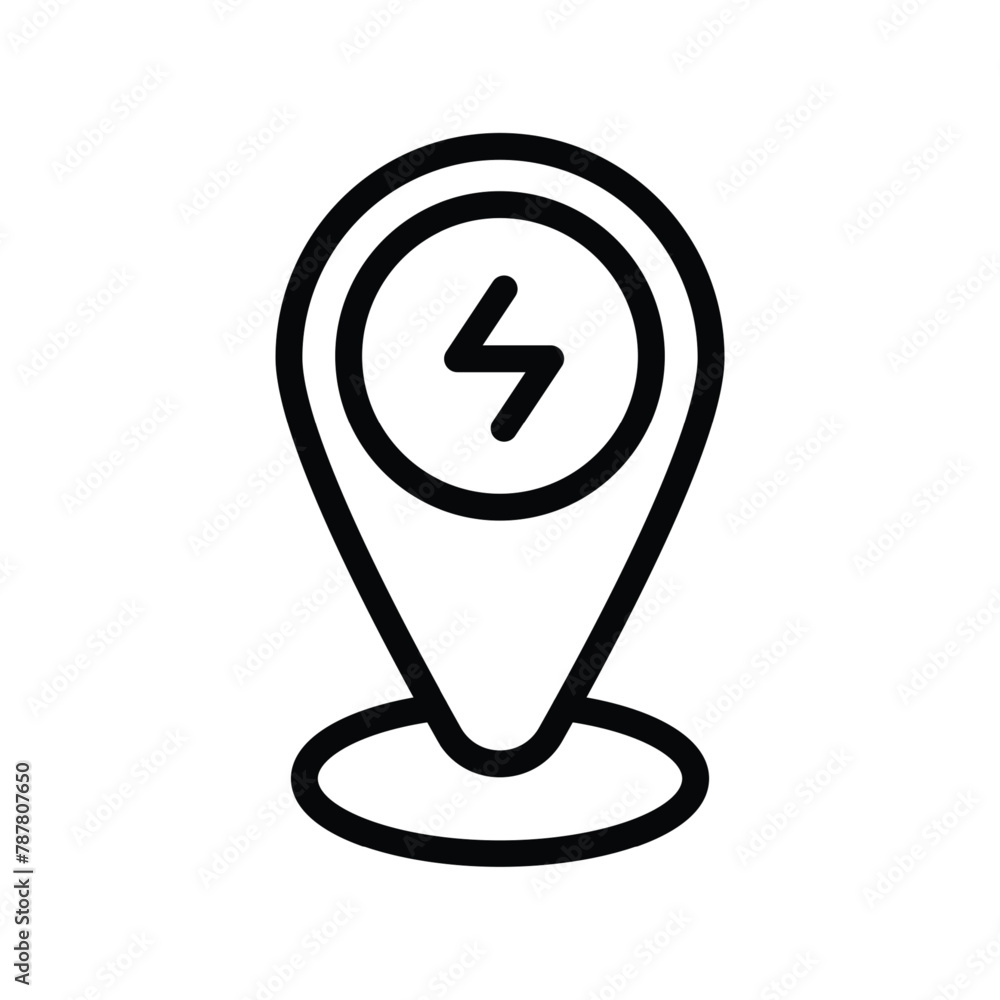 Aufkleber charging location outline icon pixel perfect vector design good for website and mobile app