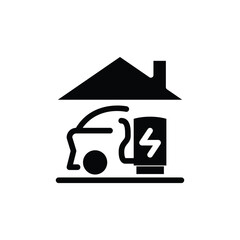 charging station solid icon vector design good for website and mobile app