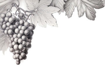 Obraz premium PNG Grapes drawing sketch fruit. AI generated Image by rawpixel.