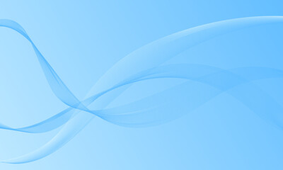 blue light with lines wave curves on smooth gradient abstract background